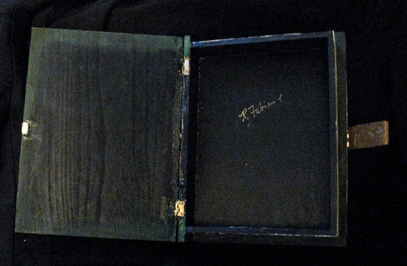 Book of Cagliostro, Wooden Hideaway Book Box. Hidden Safe Box