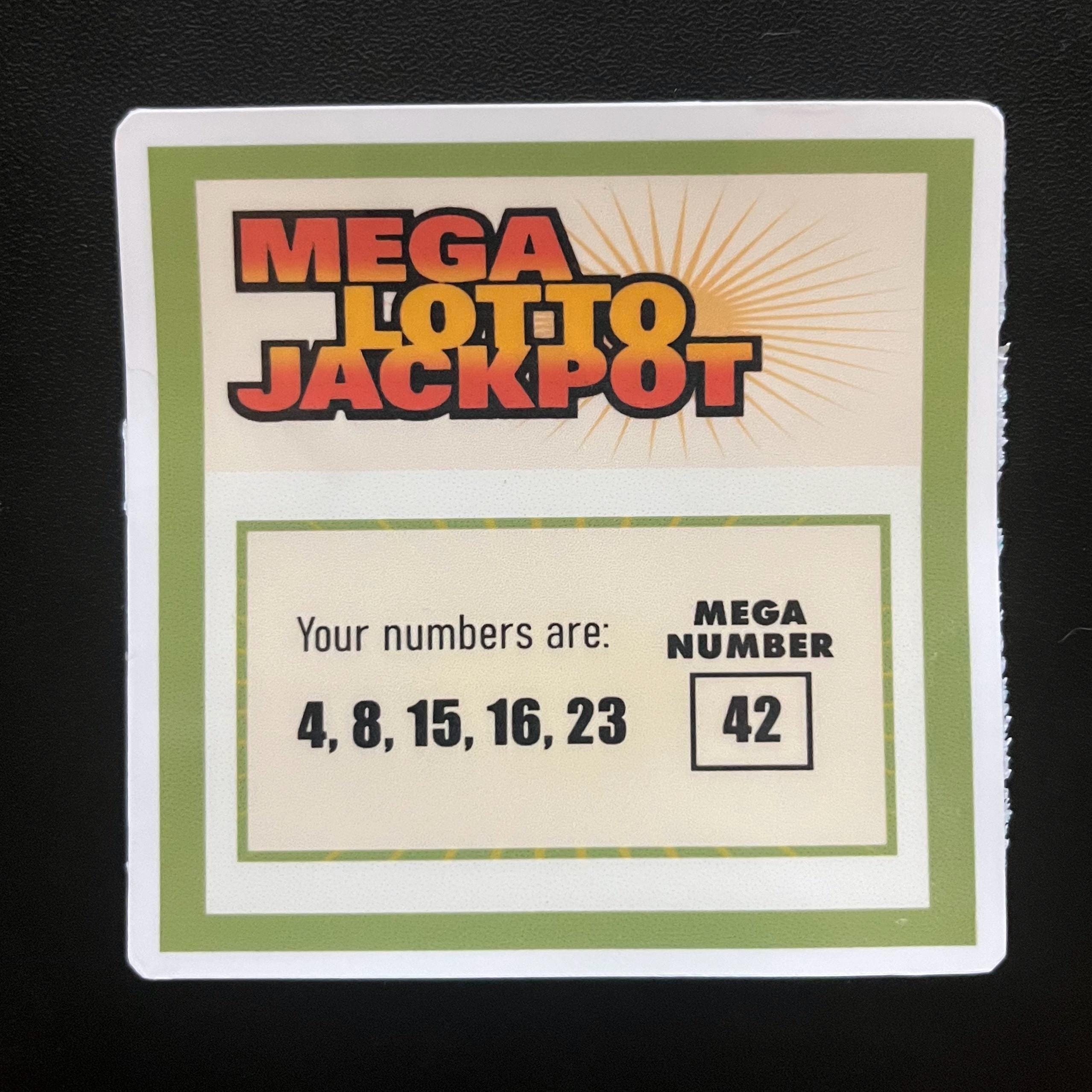 4 8 15 16 23 42 Lotto Ticket LOST TV Sticker - Etsy