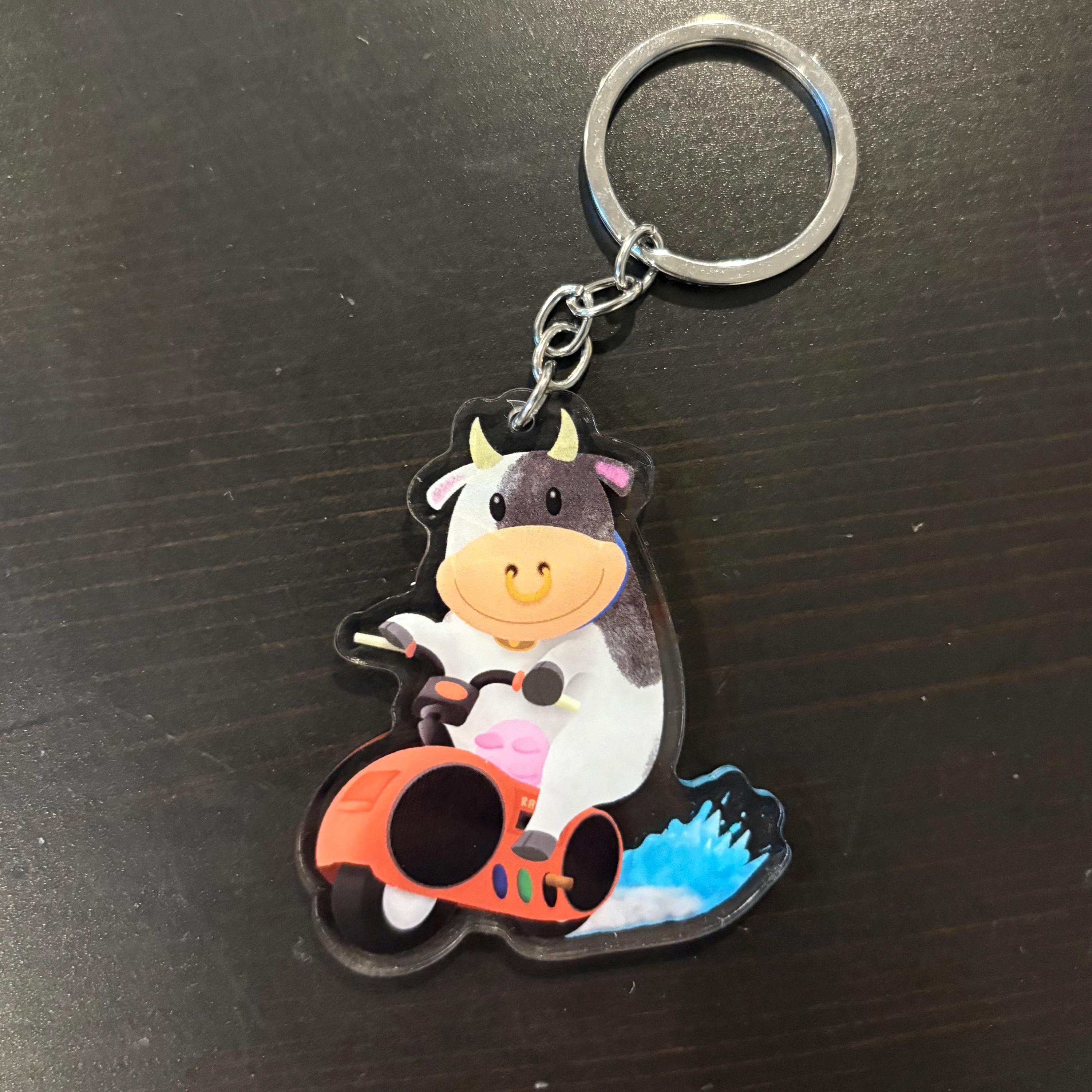 Mario Kart World Moo Moo Meadows Cow Keychain - Etsy 日本