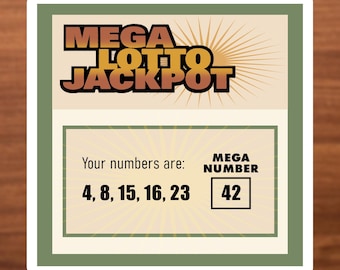 4 8 15 16 23 42 Lotto Ticket LOST TV Sticker