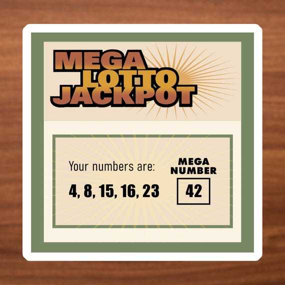 4 8 15 16 23 42 Lotto Ticket LOST TV Sticker - Etsy