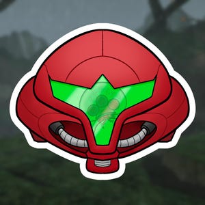 Samus Helmet Metroid Sticker