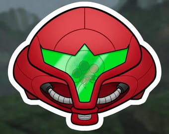 Samus Helmet Metroid Sticker