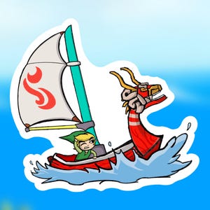 The Legend of Zelda The Wind Waker Swift Sailing Sticker