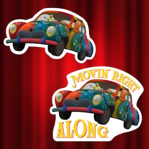 The Muppet Movie “Movin’ Right Along” Kermit and Fozzie Sticker