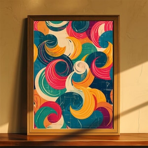 Stampa artistica MAXIMALISTICA / Arte murale alla moda / Poster astratto / Decorazione murale ideale per la casa o regalo / Poster unici / SENZA CORNICE