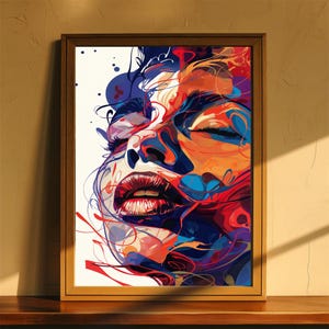 WOMAN in COLOUR Poster / Devine Feminine Art Print / Pop Art Ideal Home Wall Decor or Gift / Unique Posters / UNFRAMED