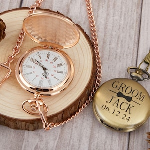 Custom Pocket Watch With Name,Personalized Engraved Pocket Watch Gift For Father Husband,Unique Graduation Mechanical Clock Gift for Him