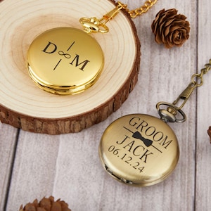 Personalized Men&#39;s pocket watch,Groomsmen Gifts,pocket watches for him,wedding party gift,Christmas Gift for Him,Custom watch with name