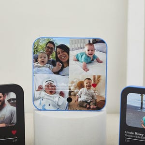 Custom Music Fridge Magnet with Family Photo,Personalized Audio Refrigerator Magnet,Play Song Music Box Gift for Couple,Anniversary Gift