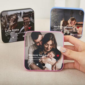 Imán de nevera con música personalizado con foto, imán de audio personalizado, caja de música con canciones, regalo para pareja, regalo de aniversario único.