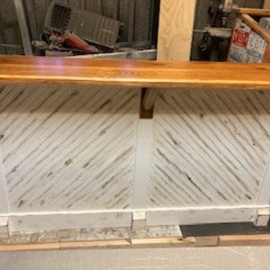 Antique beadboard and counter top store counter or home bar- kitchen island
