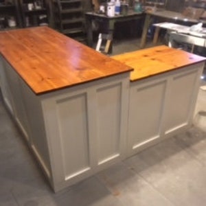 Distressed Retail Check-out Counter Kitchen Island / Bar / Desk image 7