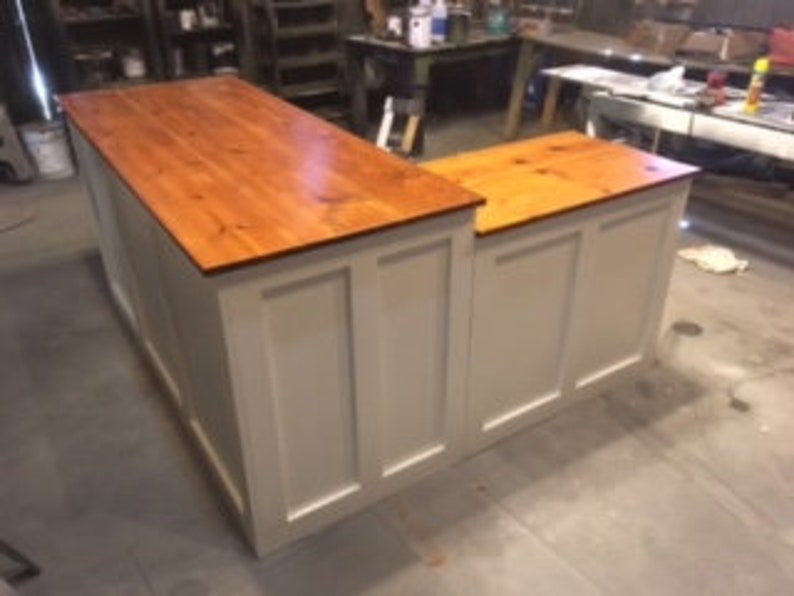 Distressed Retail Check-out Counter Kitchen Island / Bar / Desk image 7