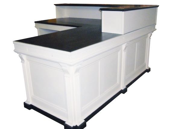 L shape cash counter 2025 table