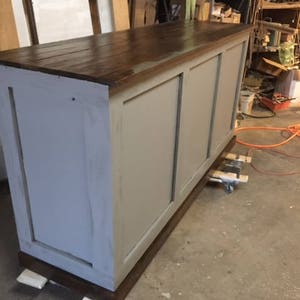 Distressed Retail Check-out Counter Kitchen Island / Bar / Desk image 4