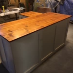 Distressed Retail Check-out Counter Kitchen Island / Bar / Desk image 6