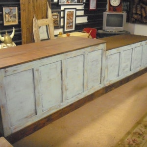 Distressed Retail Check-out Counter Kitchen Island / Bar / Desk image 1