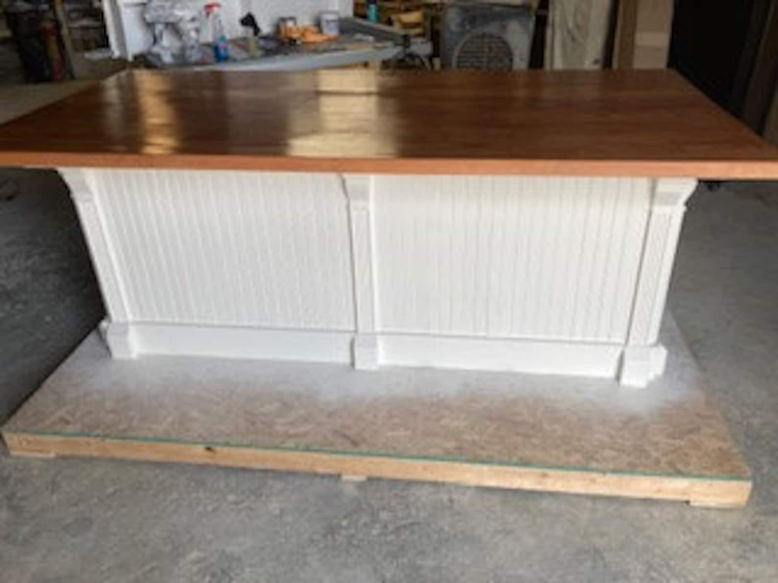 Antique Wood Kitchen Island With Butcher Block Counter Top and Etsy