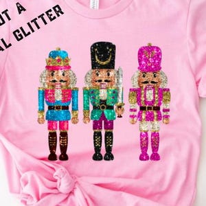 Nutcracker Sweatshirt, Faux Sequin Christmas Crewneck