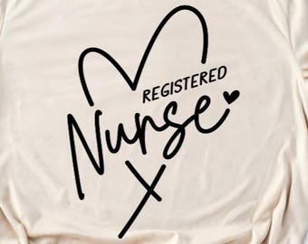 Registered Nurse Shirt for Women, RN TShirt for Registered Nurse, Nursing T-Shirt for Nurse, Gift for Registered Nurse, RN Graduation Gift
