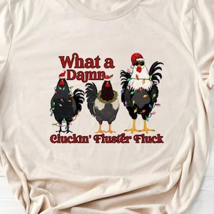 Christmas Chicken Sweatshirt, Funny Christmas Shirt, Chicken Lover Gift, Chicken Holiday Shirts, Womens Holiday Sweaters, Christmas Crewneck