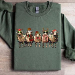 Christmas Sheep Sweatshirt, Sheep Christmas Shirt, Funny Sheep Sweater, Funny Animal Shirt, Cute Farmer Shirt, Christmas Crewneck, Xmas Tee