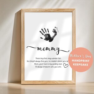 Mothers Day Handprint Art Printable Mothers Day Gift Mom Quote Print Gift Mom Handprint Poem Wall Art Kids Handprint Craft Toddler Handprint