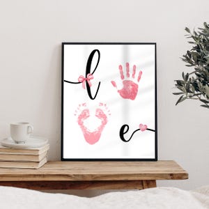 Valentine's Day Handprint Art Footprint Art Printable Handprint Craft ...