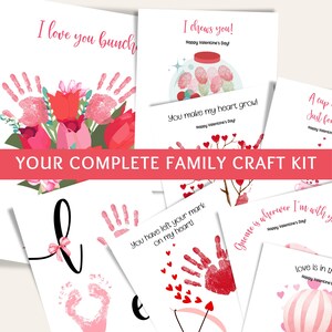 Valentine's Day Handprint Art Footprint Art Printable Handprint Craft ...