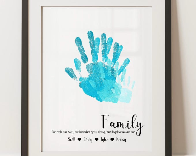 Editable Handprint Family Tree - Baby Handprint - Kids DIY Craft - Etsy ...