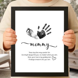 Mothers Day Handprint Art Printable Mom Quote Gift for Mom Kids Handprint Poem Wall Art Toddler Handprint Craft Mother Day Poem Quote Mom
