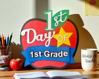 First Day of School Photo Prop: Customizable Apple Sign