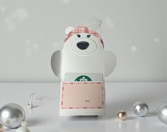 Cute Reindeer Gift Card Holder set of 4, Christmas Gift card holders,