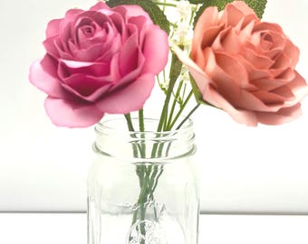 Handcrafter Paper Roses, Single Rose