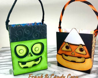 Halloween Treat Bags, Four different choices Mummy, Bat, Candy Corn, Frank.,Halloween Favor bag, Halloween gift bag, goody bag, boo bag