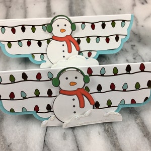 Christmas Treat Toppers, Snow Drift Treat toppers set of 6, Holiday Treat Bag Toppers, Christmas Classroom Treat, Holiday Treat Topper,Snow image 1