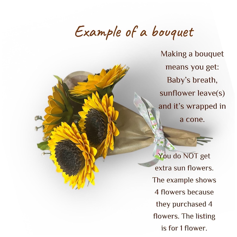 Handcrafted Paper Lyric Sunflowers image 2
