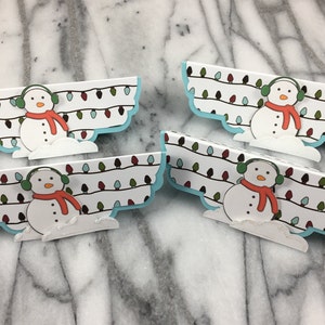 Christmas Treat Toppers, Snow Drift Treat toppers set of 6, Holiday Treat Bag Toppers, Christmas Classroom Treat, Holiday Treat Topper,Snow image 3