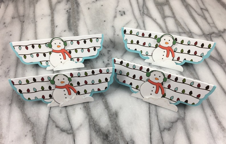 Christmas Treat Toppers, Snow Drift Treat toppers set of 6, Holiday Treat Bag Toppers, Christmas Classroom Treat, Holiday Treat Topper,Snow image 3