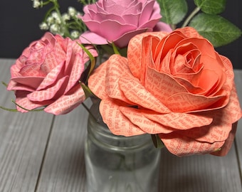 Handcrafted Paper Lyric Roses