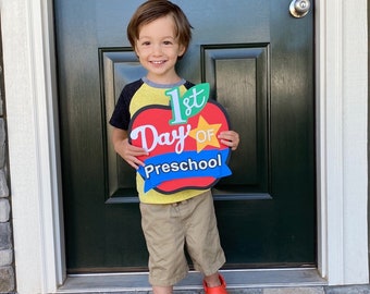 First Day of School Photo Prop, Customizable with Grade, back to school sign, 1st Day Sign, Kindergarten, Preschool, Grade Sign,