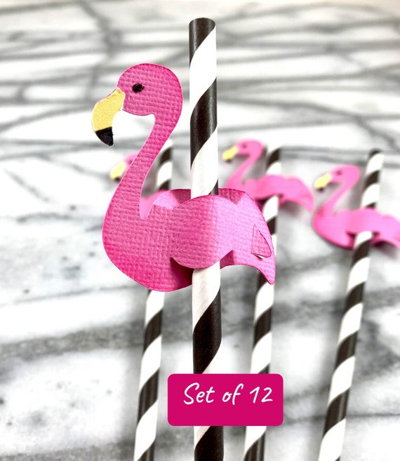 Pink Flamingo Straws