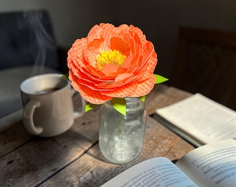 Handcrafted Paper Lyric Peony