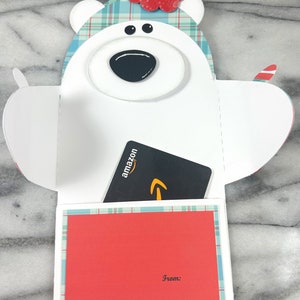 Polar Bear Gift Card Holder, Christmas Gift card holder, Winter Themed Gift Card Holder, Cute Gift Card Holder, Gift Wrapping
