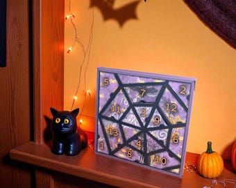 Halloween Countdown Calendar: Spider Web Cardstock Advent Calendar