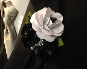 Wedding corsage for men, wedding boutonniere, lap pin corsage,