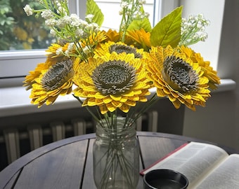 Handcrafted Paper Lyric Sunflowers