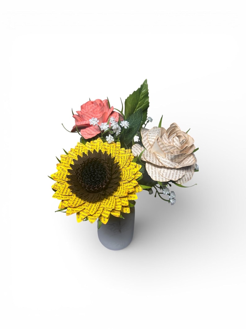 Handcrafted Paper Lyric Sunflowers image 11