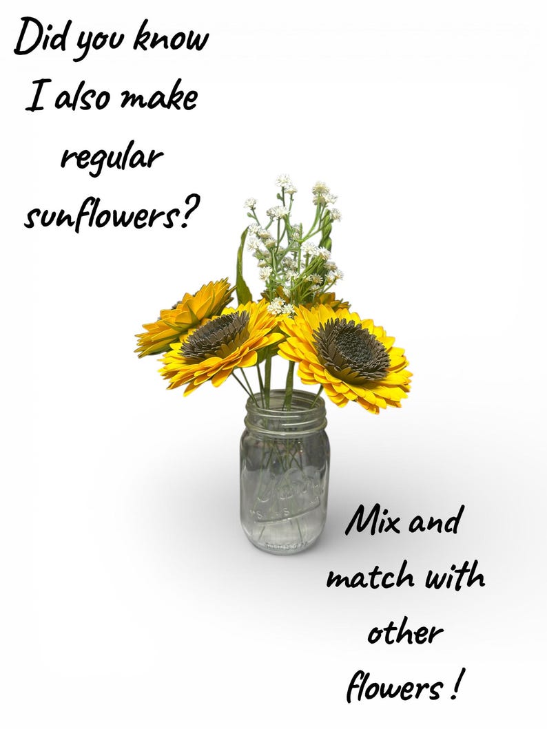 Handcrafted Paper Lyric Sunflowers image 10